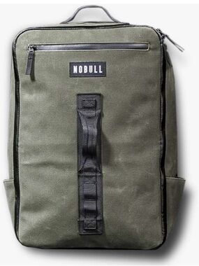 NOBULL Olive Green Waxed Canvas Backpack